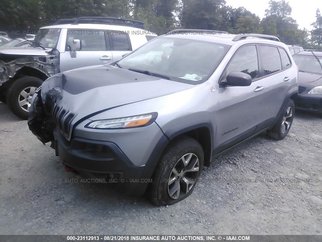 1C4PJMBS2EW111512 - 2014 JEEP CHEROKEE TRAILHAWK 灰色 照片 2