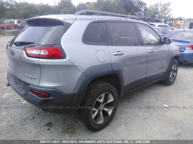 1C4PJMBS2EW111512 - 2014 JEEP CHEROKEE TRAILHAWK 灰色 照片 4