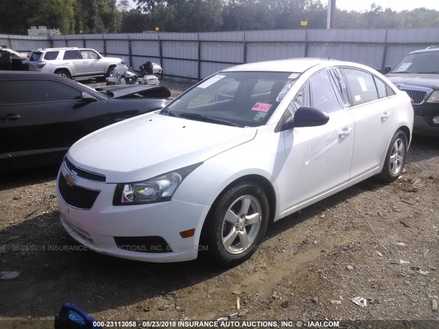 1G1PE5S91B7248916 - 2011 CHEVROLET CRUZE LT WHITE photo 2