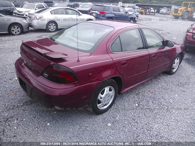 1G2NE52E95M191726 - 2005 PONTIAC GRAND AM SE BURGUNDY photo 4