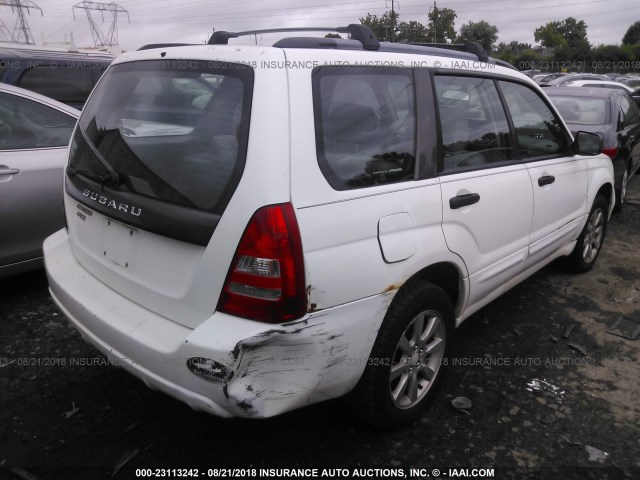 JF1SG65665G702283 - 2005 SUBARU FORESTER 2.5XS თეთრი ფოტო 4