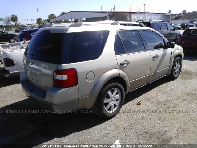 1FMZK01105GA31204 - 2005 FORD FREESTYLE SE GOLD photo 4