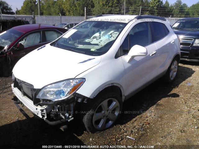 KL4CJASB8FB089919 - 2015 BUICK ENCORE WHITE photo 2