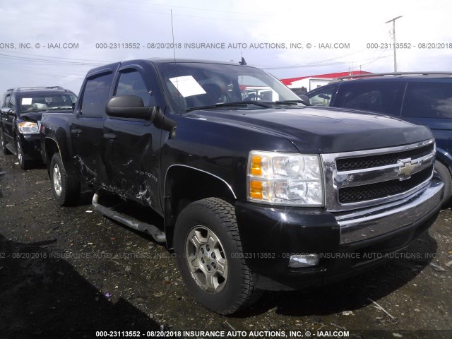 2GCEK13M171575615 - 2007 CHEVROLET SILVERADO K1500 CREW CAB BLACK photo 1