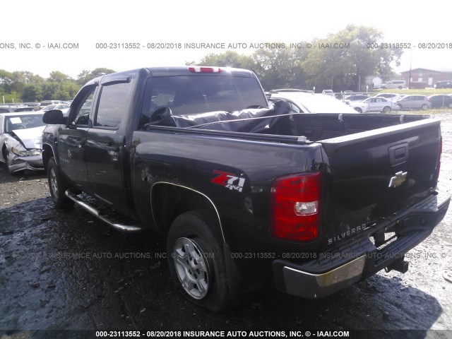 2GCEK13M171575615 - 2007 CHEVROLET SILVERADO K1500 CREW CAB BLACK photo 3