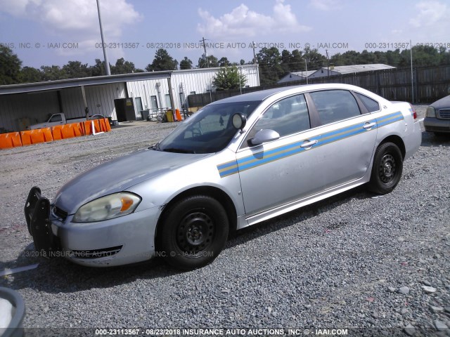 2G1WS57M291225055 - 2009 CHEVROLET IMPALA POLICE SILVER photo 2