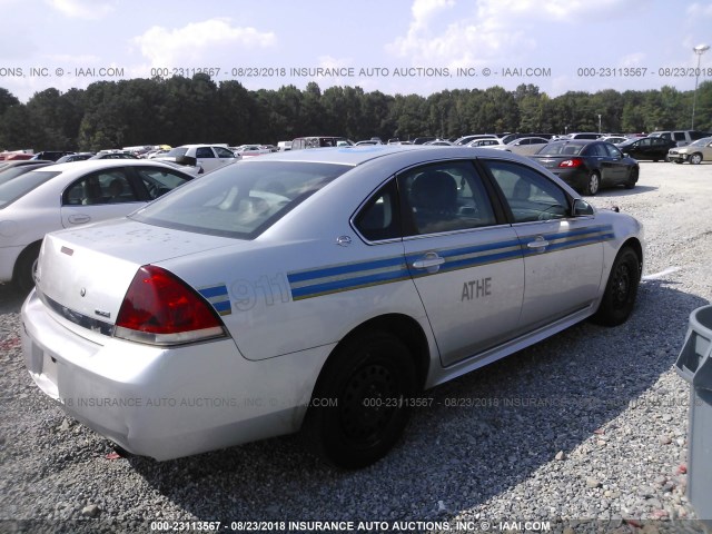 2G1WS57M291225055 - 2009 CHEVROLET IMPALA POLICE SILVER photo 4