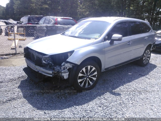 4S4BSANC0G3216155 - 2016 SUBARU OUTBACK 2.5I LIMITED SILVER photo 2