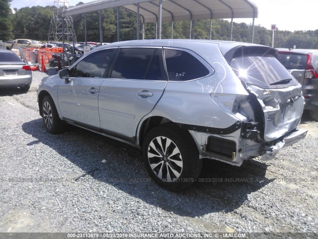 4S4BSANC0G3216155 - 2016 SUBARU OUTBACK 2.5I LIMITED SILVER photo 3