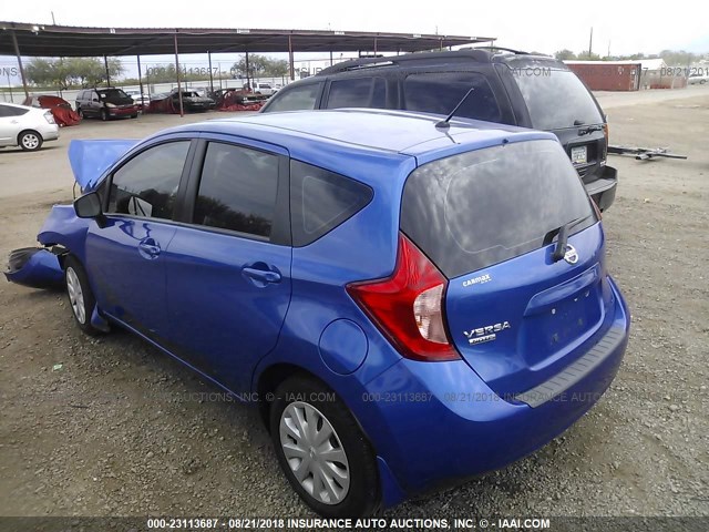 3N1CE2CP8FL448682 - 2015 NISSAN VERSA NOTE S/S PLUS/SV/SL/SR BLUE photo 3