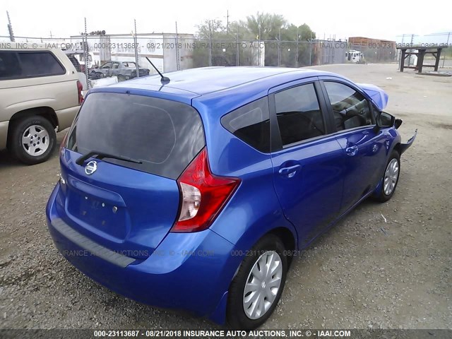 3N1CE2CP8FL448682 - 2015 NISSAN VERSA NOTE S/S PLUS/SV/SL/SR BLUE photo 4
