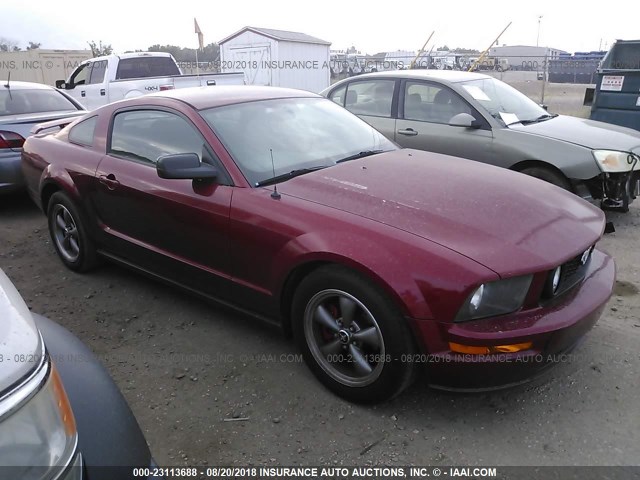 1ZVFT80N255162215 - 2005 FORD MUSTANG MAROON photo 1