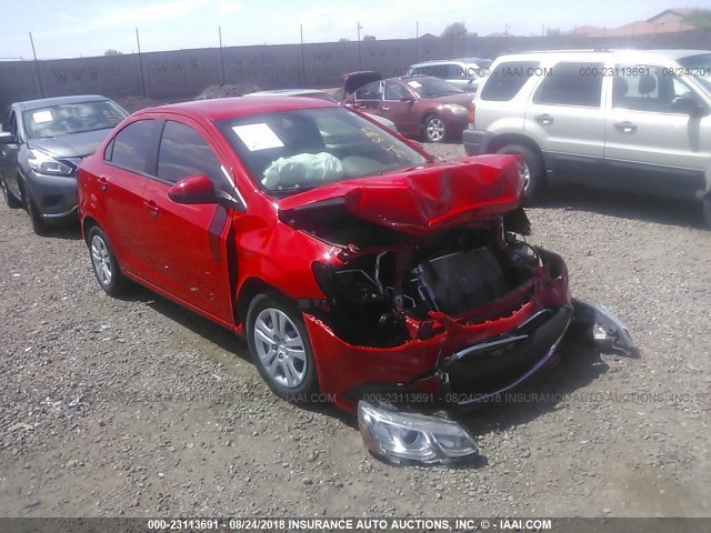 1G1JB5SH0H4148998 - 2017 CHEVROLET SONIC LS RED photo 1