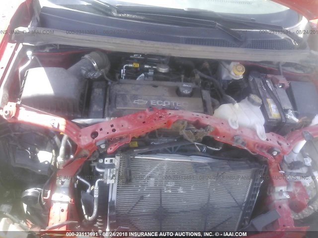 1G1JB5SH0H4148998 - 2017 CHEVROLET SONIC LS RED photo 10