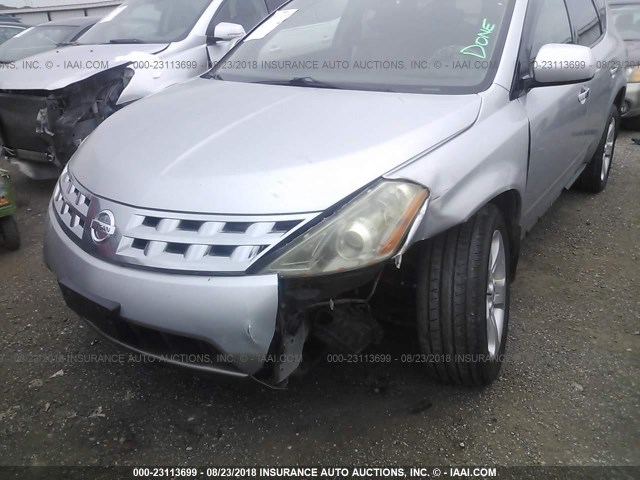 JN8AZ08W43W233548 - 2003 NISSAN MURANO SL/SE SILVER photo 6