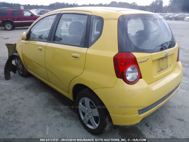KL1TD6DE4BB127178 - 2011 CHEVROLET AVEO LS/LT 黄色 照片 3