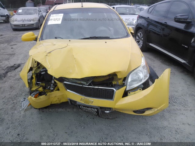 KL1TD6DE4BB127178 - 2011 CHEVROLET AVEO LS/LT YELLOW photo 6