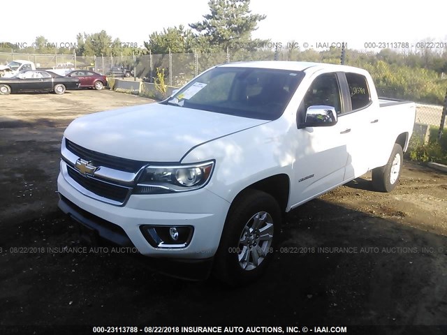 1GCGTCE39G1103304 - 2016 CHEVROLET COLORADO LT WHITE photo 2