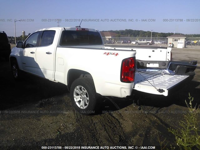 1GCGTCE39G1103304 - 2016 CHEVROLET COLORADO LT WHITE photo 3