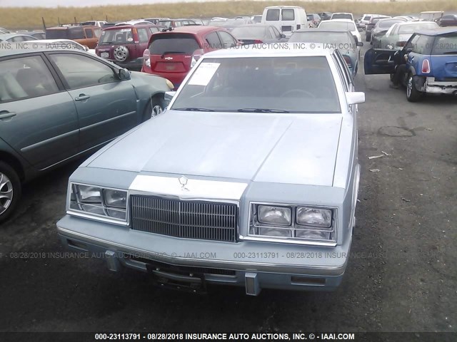 1C3BT56E1HC172407 - 1987 CHRYSLER NEW YORKER BLUE photo 6