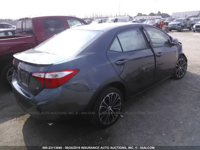 5YFBURHE5GP540770 - 2016 TOYOTA COROLLA L/LE/LE PLS/PRM/S/S PLS GRAY photo 4