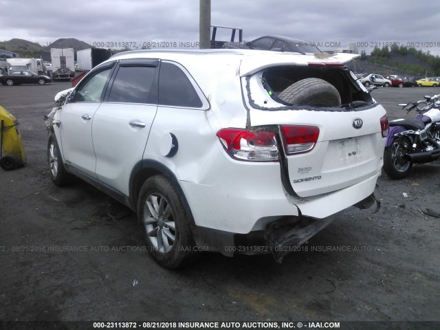 5XYPGDA53GG110282 - 2016 KIA SORENTO LX/L WHITE photo 3