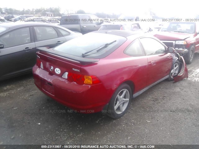 JH4DC54804S005746 - 2004 ACURA RSX RED photo 4