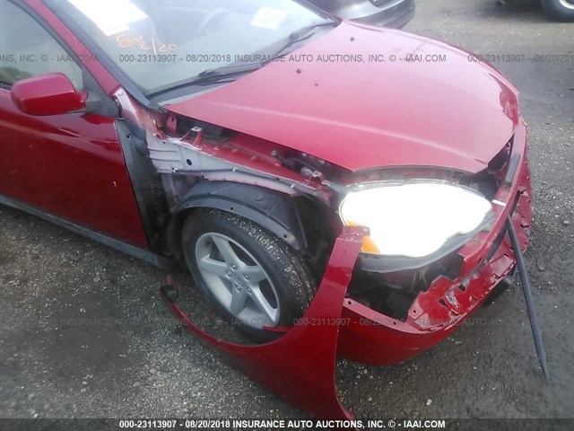 JH4DC54804S005746 - 2004 ACURA RSX RED photo 6