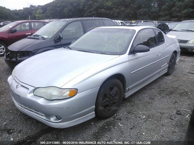 2G1WX15K319252122 - 2001 CHEVROLET MONTE CARLO SS GRAY photo 2