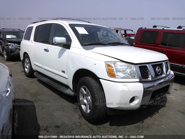 5N1BA08C67N705415 - 2007 NISSAN ARMADA SE/LE WHITE photo 1