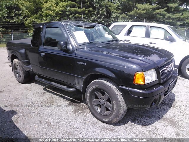 1FTZR45E63PB31941 - 2003 FORD RANGER SUPER CAB BLACK photo 1