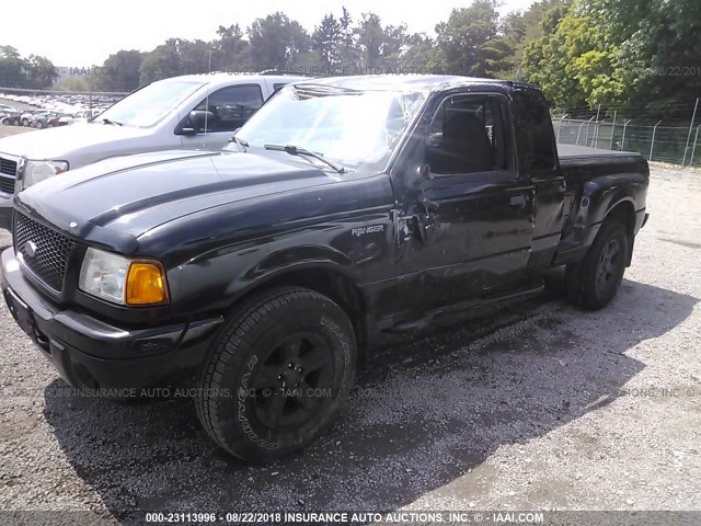 1FTZR45E63PB31941 - 2003 FORD RANGER SUPER CAB BLACK photo 2