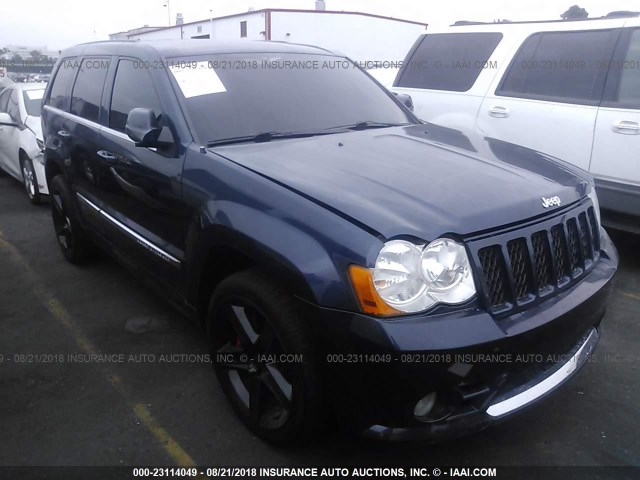 1J8HR78338C237696 - 2008 JEEP GRAND CHEROKEE SRT-8 BLUE photo 1