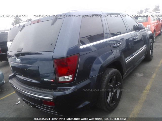 1J8HR78338C237696 - 2008 JEEP GRAND CHEROKEE SRT-8 BLUE photo 4