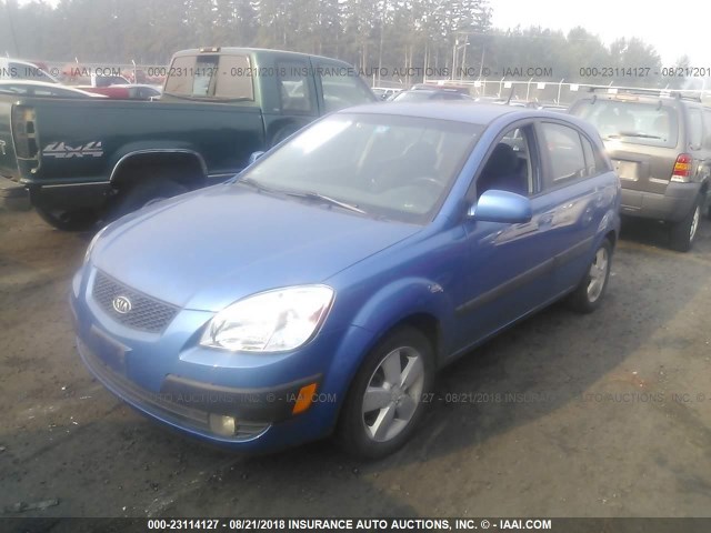 KNADE163476202175 - 2007 KIA RIO 5 SX BLUE photo 2