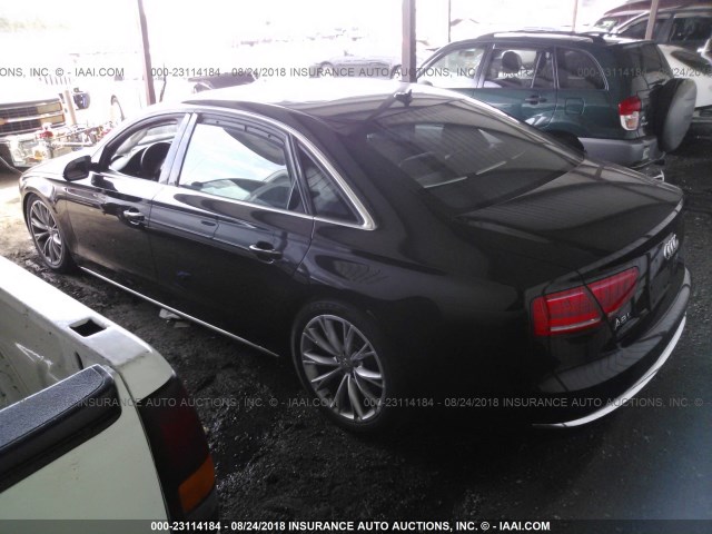 WAURVAFD7BN022573 - 2011 AUDI A8 L QUATTRO BLACK photo 3