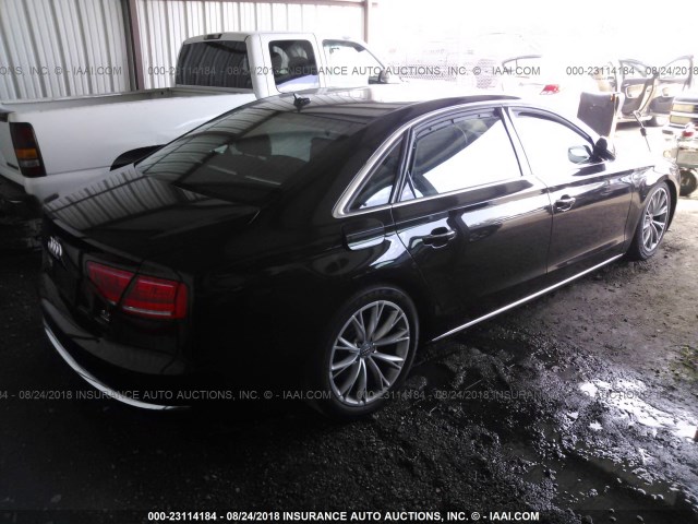 WAURVAFD7BN022573 - 2011 AUDI A8 L QUATTRO BLACK photo 4