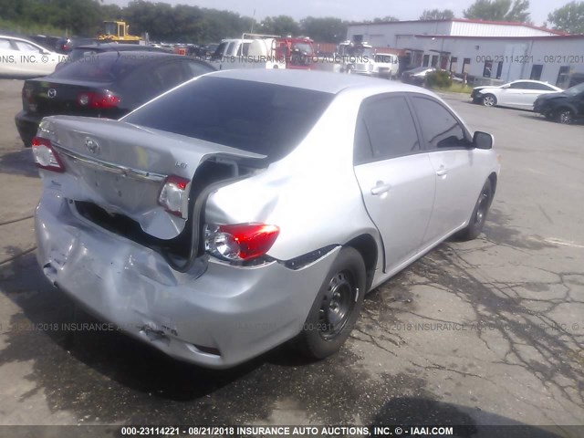 2T1BU4EE4BC603356 - 2011 TOYOTA COROLLA S/LE SILVER photo 4