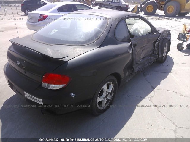 KMHJG25FX1U232250 - 2001 HYUNDAI TIBURON BLACK photo 4