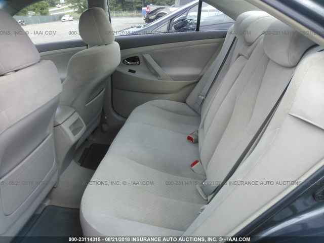 4T1BE46K58U781947 - 2008 TOYOTA CAMRY CE/LE/XLE/SE GRAY photo 8