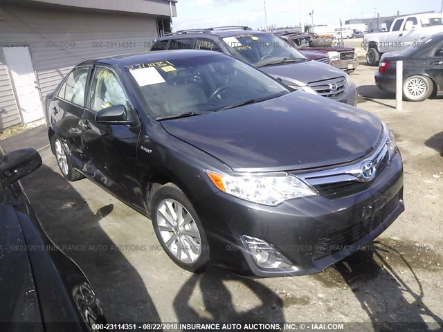 4T1BD1FK9DU068674 - 2013 TOYOTA CAMRY HYBRID/LE/XLE GRAY photo 1