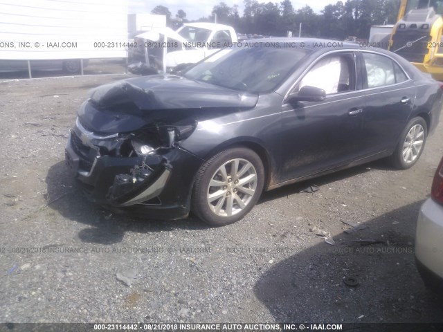 1G11H5SL3EF130529 - 2014 CHEVROLET MALIBU LTZ 灰色 照片 2
