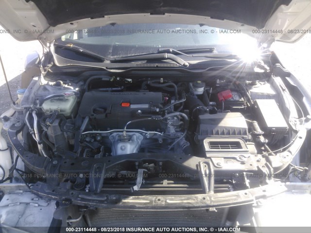 2HGFC2F74GH511039 - 2016 HONDA CIVIC EX SILVER photo 10