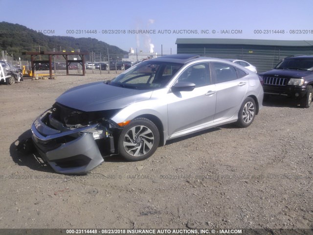 2HGFC2F74GH511039 - 2016 HONDA CIVIC EX SILVER photo 2