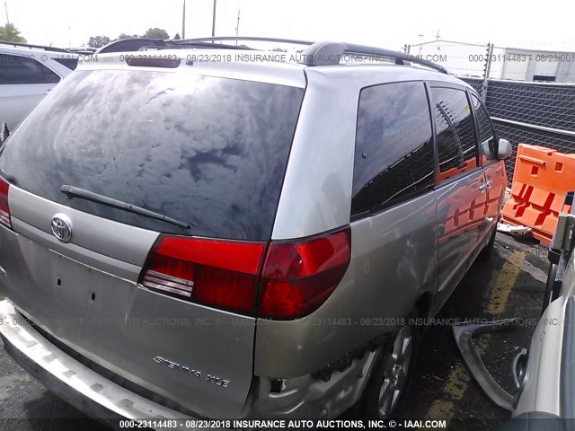 5TDZA22C74S206863 - 2004 TOYOTA SIENNA XLE/XLE LIMITED SILVER photo 4