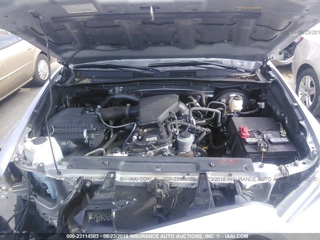 5TFSX5EN5HX048912 - 2017 TOYOTA TACOMA ACCESS CAB/SR/SR5 ვერცხლისფერი ფოტო 10