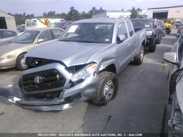 5TFSX5EN5HX048912 - 2017 TOYOTA TACOMA ACCESS CAB/SR/SR5 ვერცხლისფერი ფოტო 2