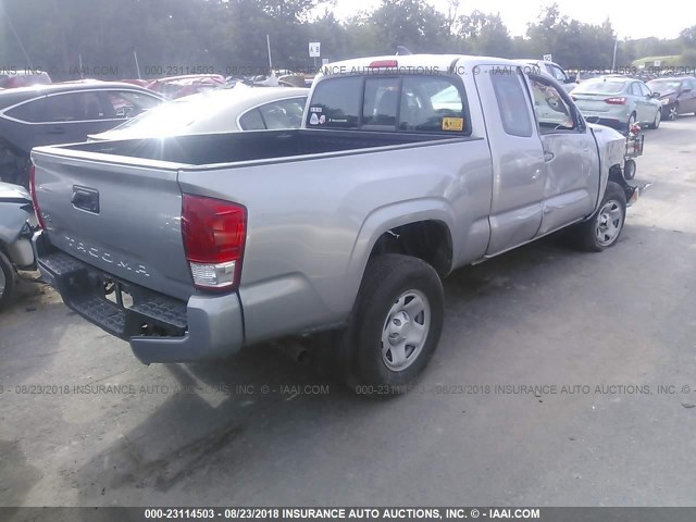 5TFSX5EN5HX048912 - 2017 TOYOTA TACOMA ACCESS CAB/SR/SR5 ვერცხლისფერი ფოტო 4
