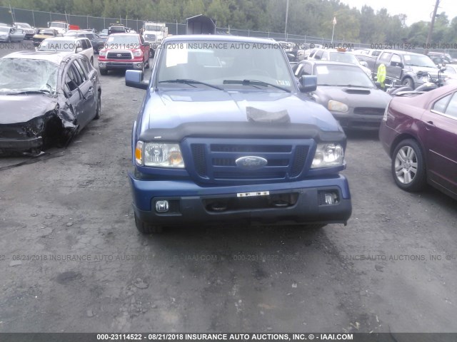 1FTZR45E47PA35005 - 2007 FORD RANGER SUPER CAB BLUE photo 6