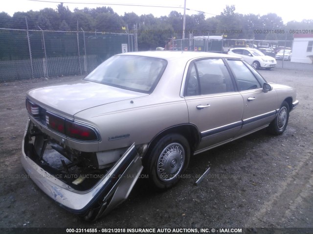 1G4HR53L1PH535275 - 1993 BUICK LESABRE LIMITED GOLD photo 4